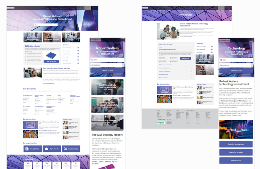 Robert Walters Website Redesign